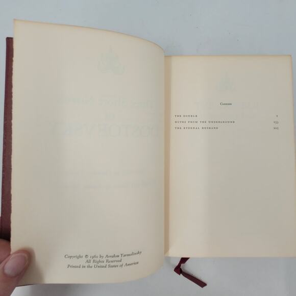 Dostoevsky Three Short Novels 1960 Hardcover – Yarmolinsky Vintage Edition - Picture 6 of 8